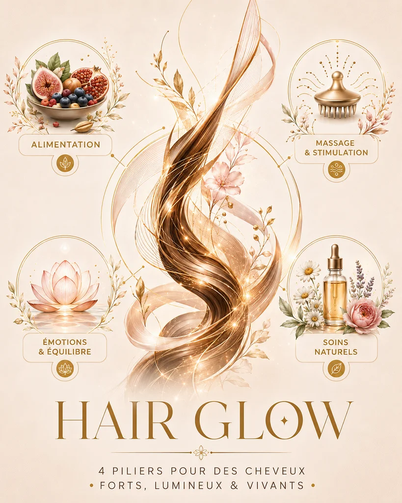 Femme aux cheveux denses et lumineux — méthode Nayeli